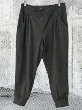 HYBA Black Women's Lightweight Relaxed Pants w/ Elastic Cuffs & Pockets! Size 2X